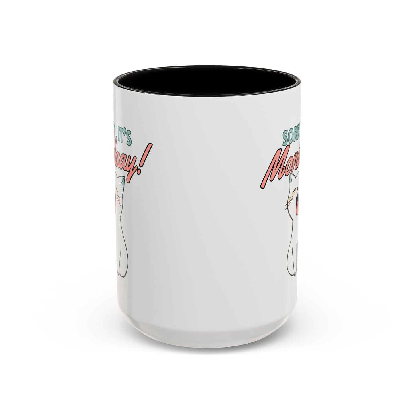 Playful Cat Coffee Mug - "Sorry It's Monday!" - Perfect for Cat Lovers