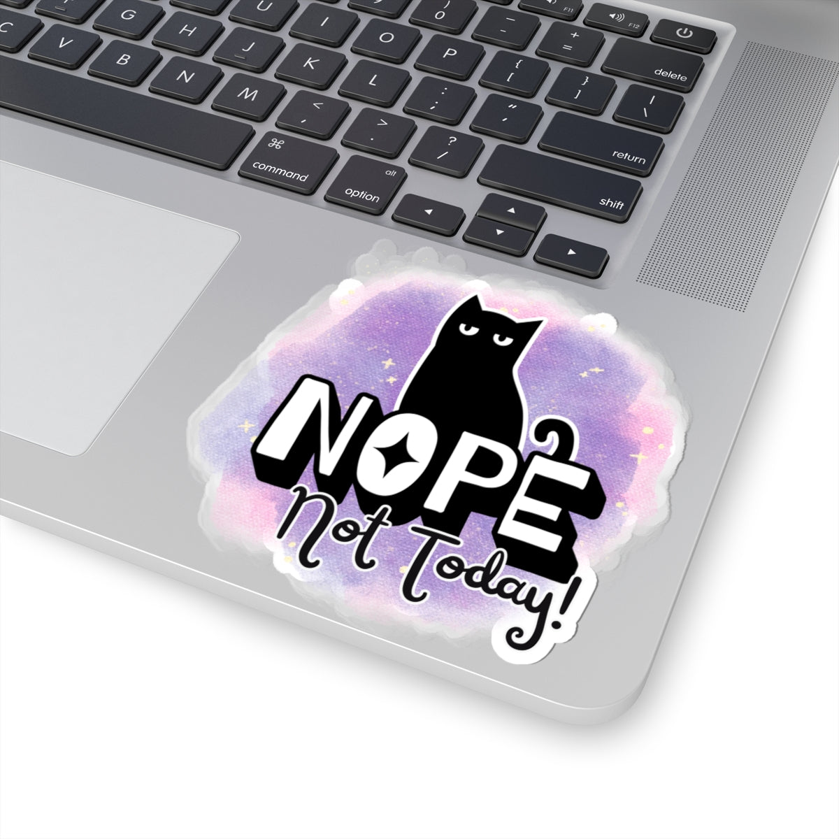 Whimsical Cat Kiss-Cut Stickers | "Nope Not Today!"