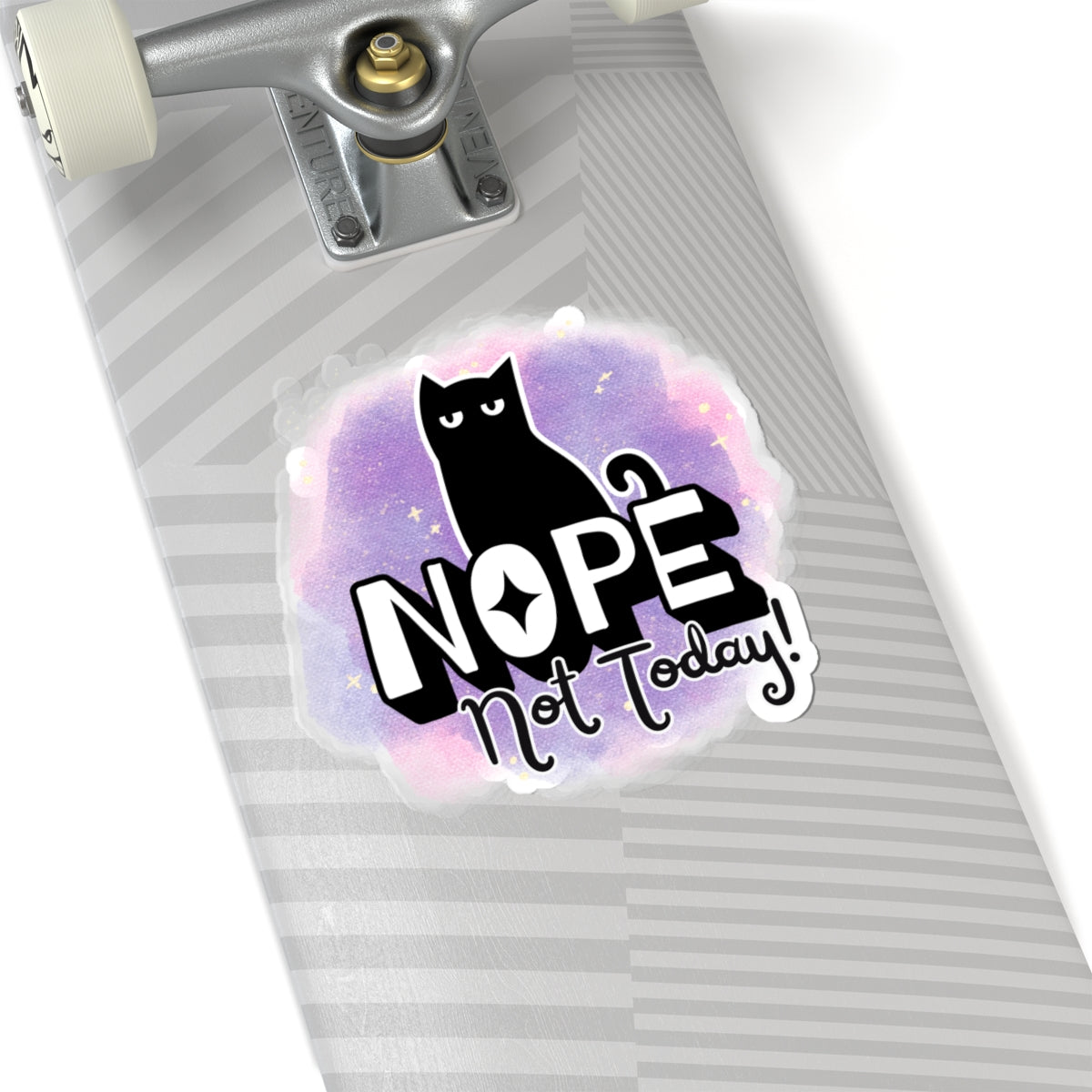 Whimsical Cat Kiss-Cut Stickers | "Nope Not Today!"